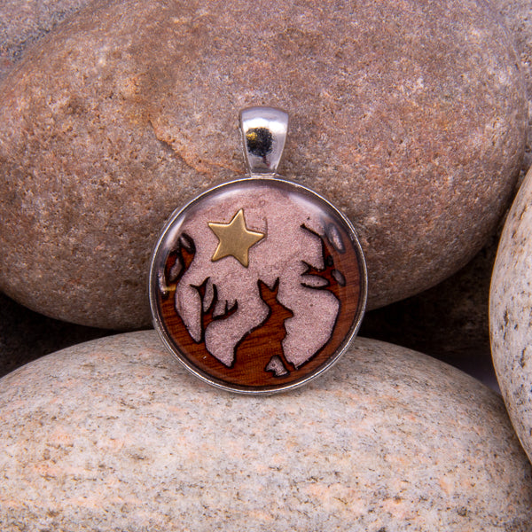 Handcrafted Bespoke Forest Hare Pendant; set in Silver Effect metal bezel.| Jabbawocky Crafts (jabbawockycrafts.co.uk)