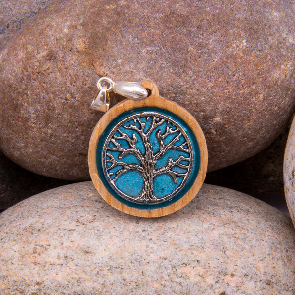 Handcrafted Bespoke Tree of Life Pendant; set in hand-turned Oak wood.| Jabbawocky Crafts (jabbawockycrafts.co.uk)